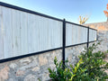 Modern Wood & Steel Privacy Panel
