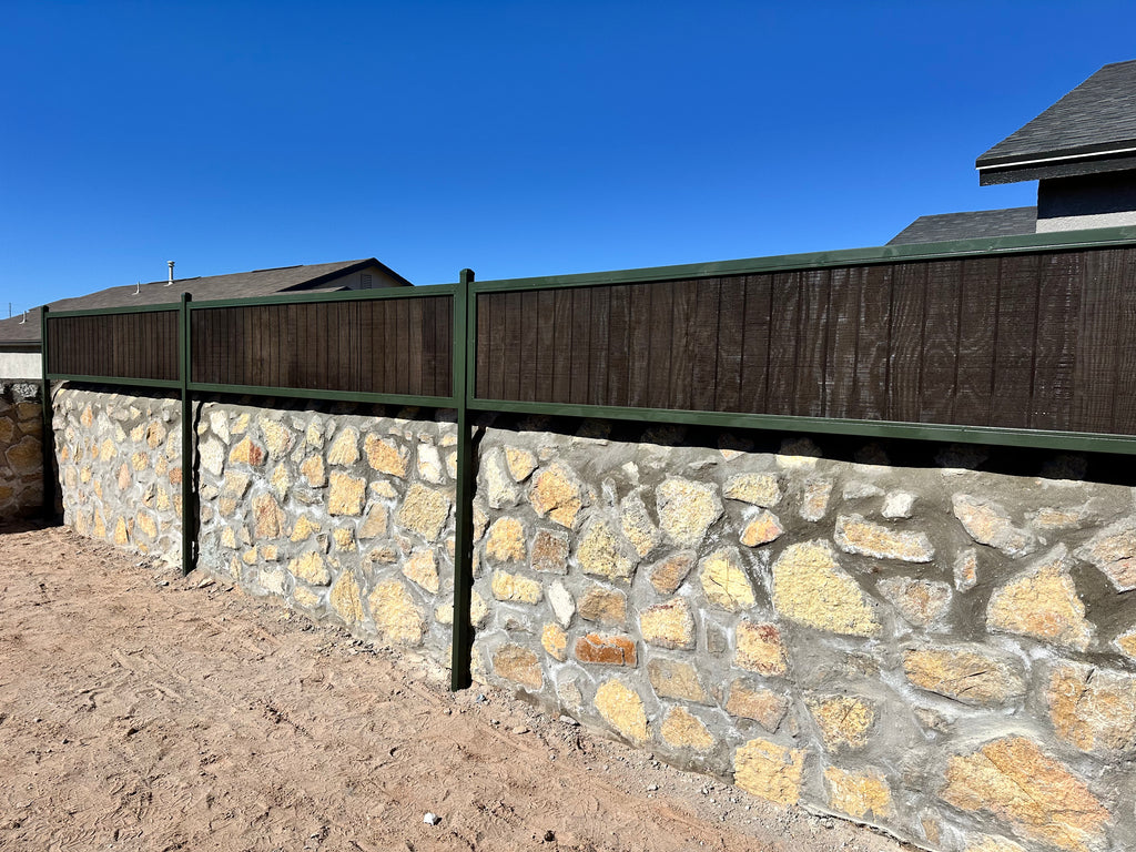 Modern Wood & Steel Privacy Panel